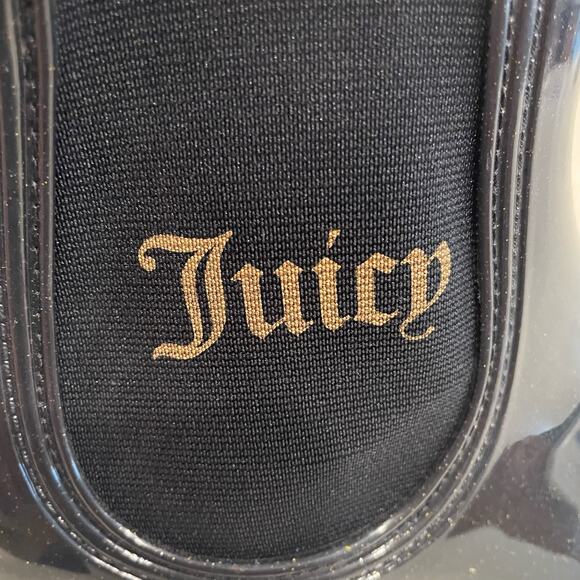 Juicy Couture Rori Women's Size 10  Rain Ankle Boots Black Glitter Sparkle - Picture 10 of 10